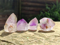 Polished Smokey Amethyst Window Crystals x 35 From Akansobe, Madagascar