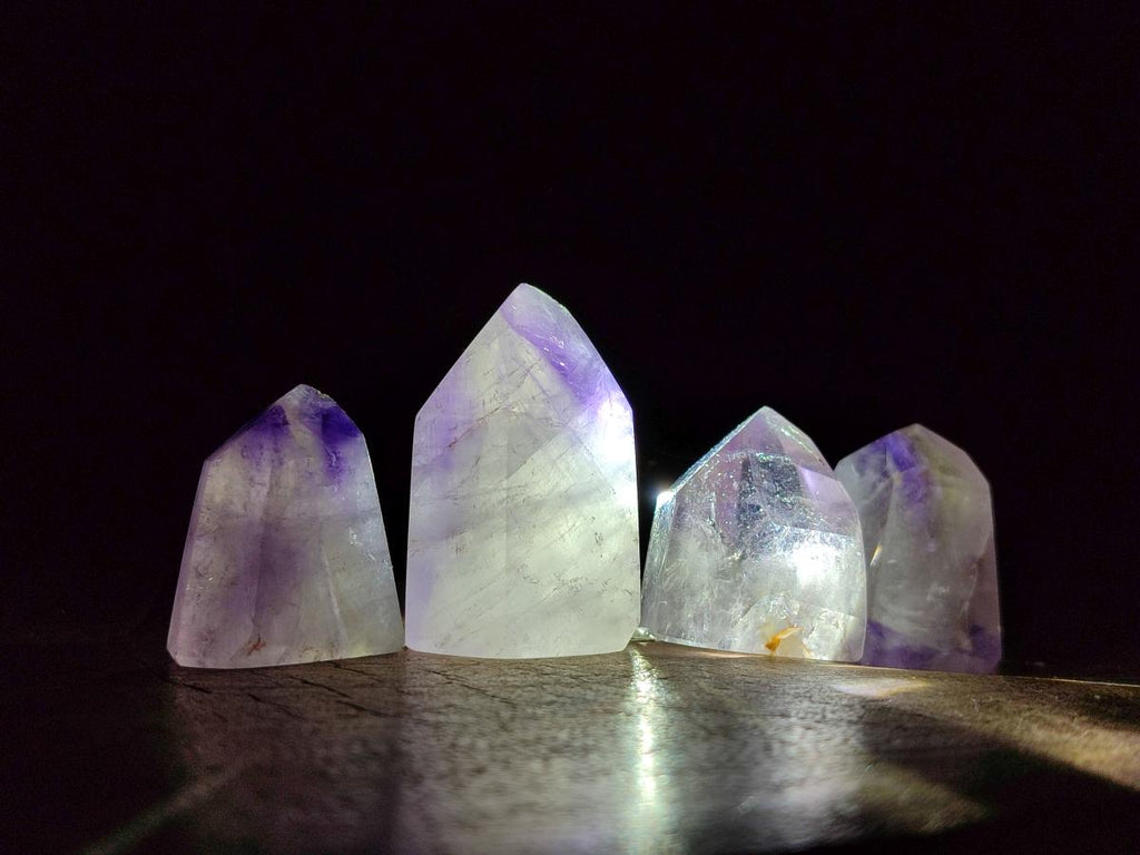 Polished Smokey Amethyst Window Crystals x 35 From Akansobe, Madagascar