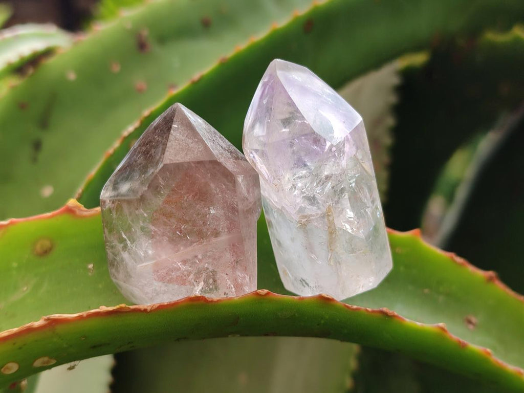 Polished Smokey Amethyst Window Crystals x 35 From Akansobe, Madagascar