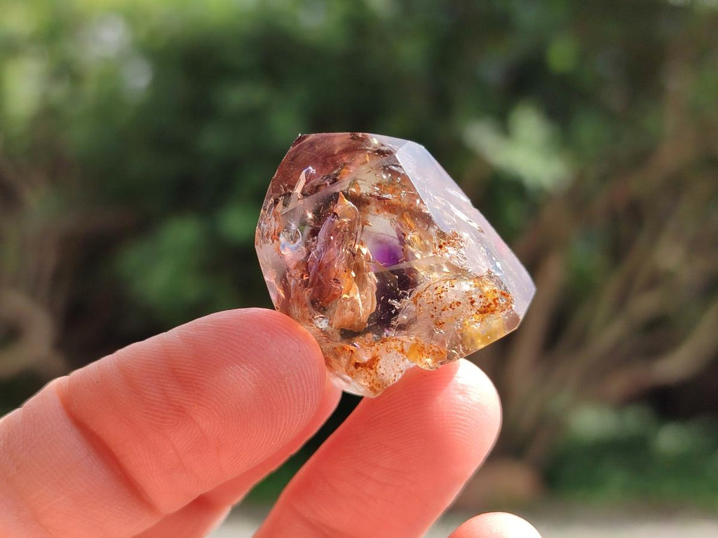 Polished Smokey Amethyst Window Crystals x 35 From Akansobe, Madagascar