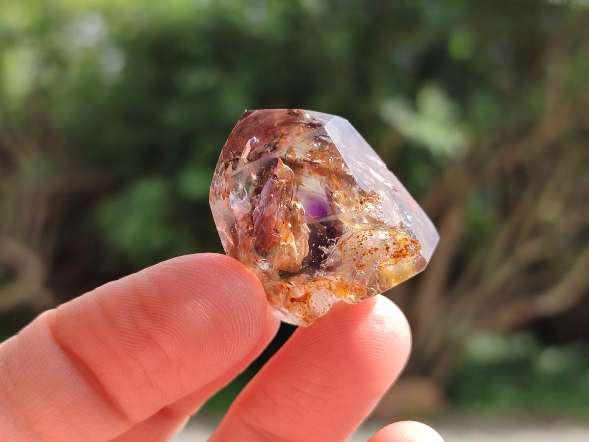 Polished Smokey Amethyst Window Crystals x 35 From Akansobe, Madagascar