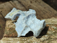 Natural Large Etched Blue Chalcedony Geodes x 12 From Nsanje, Malawi