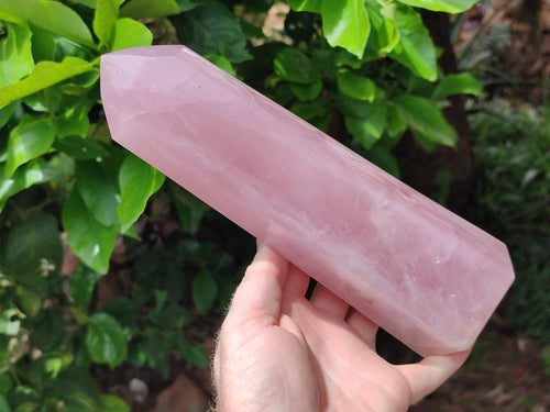 Polished Rose Quartz Display Crystal x 1 From Madagascar - Toprock Gemstones and Minerals 