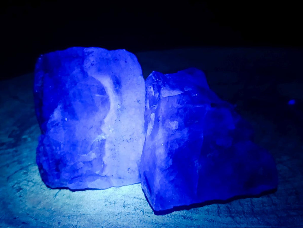 Natural Watermelon Fluorite Cobbed Specimens x 6 From Uis, Namibia