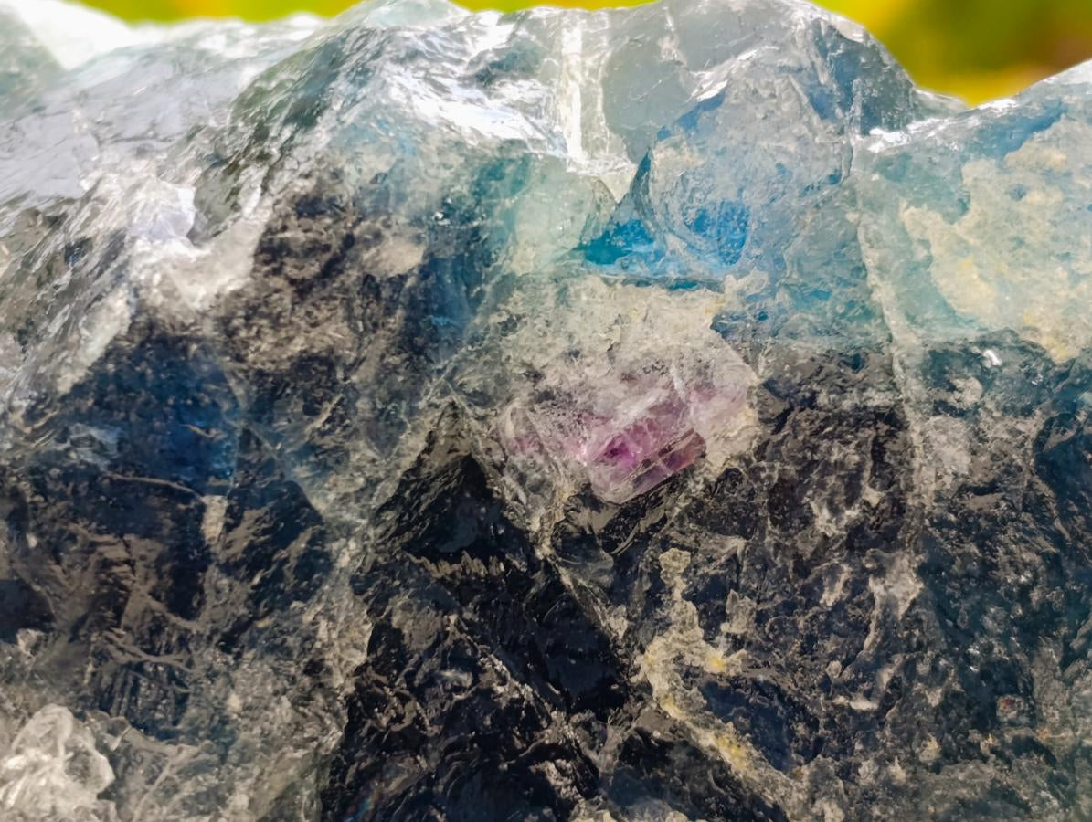 Natural Watermelon Fluorite Cobbed Specimens x 6 From Uis, Namibia