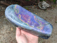 Polished Rare Purple Sunset Flash Labradorite Standing Free Form x 1 From Tulear, Madagascar
