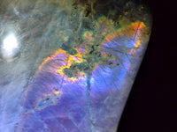 Polished Rare Purple Sunset Flash Labradorite Standing Free Form x 1 From Tulear, Madagascar