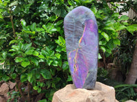 Polished Rare Purple Sunset Flash Labradorite Standing Free Form x 1 From Tulear, Madagascar