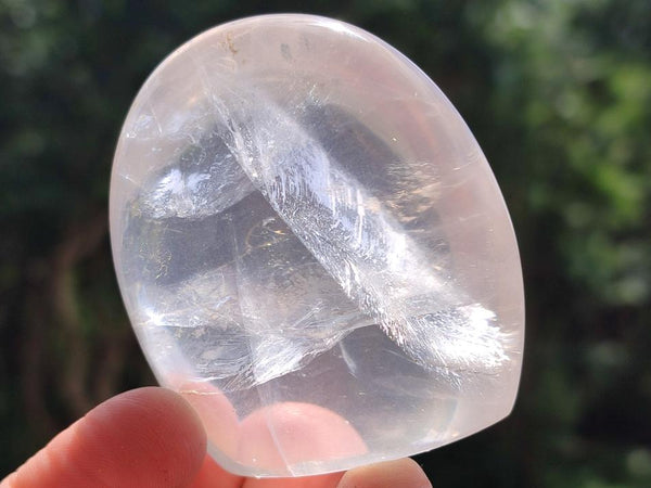 Polished Pearl Girasol Quartz Standing Free Forms x 12 From Ambatondrazaka, Madagascar