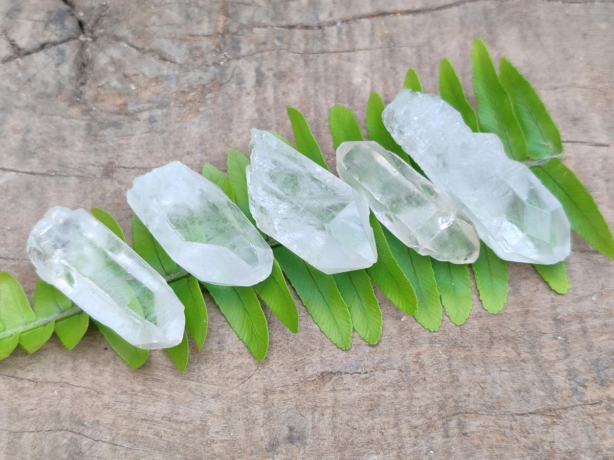 Natural Frosty Single Clear Quartz Crystals x 70 From Madagascar