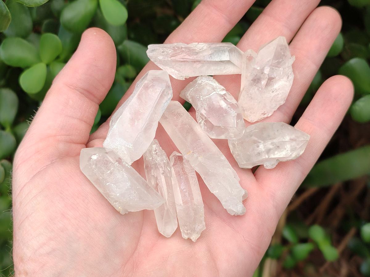 Natural Frosty Single Clear Quartz Crystals x 70 From Madagascar