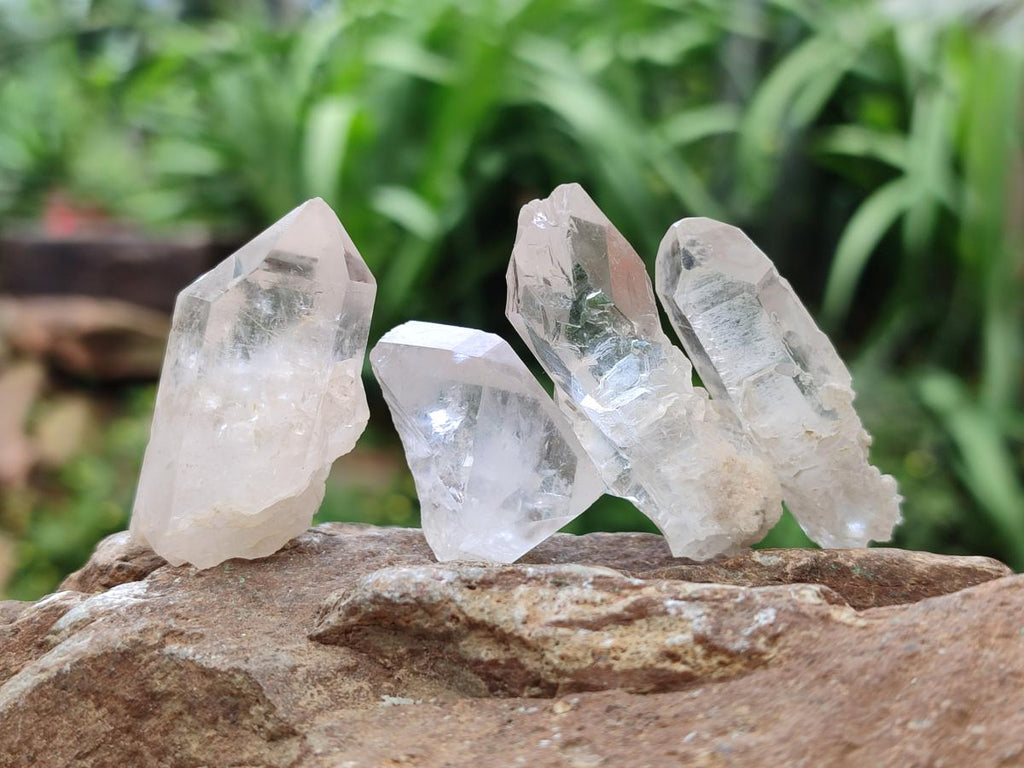 Natural Frosty Single Clear Quartz Crystals x 70 From Madagascar