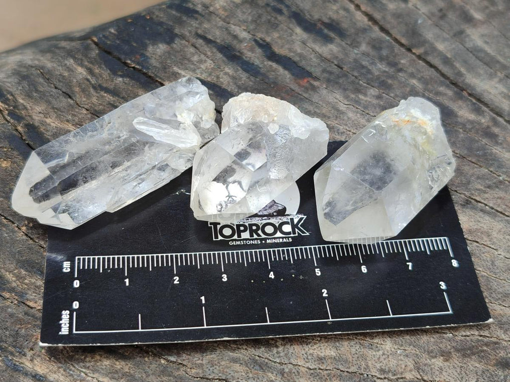 Natural Frosty Single Clear Quartz Crystals x 70 From Madagascar