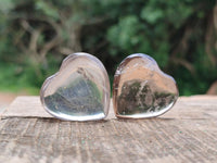Polished Small Smokey Quartz Hearts x 20 From Madagascar