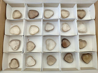 Polished Small Smokey Quartz Hearts x 20 From Madagascar