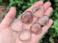 Polished Small Smokey Quartz Hearts x 20 From Madagascar