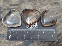 Polished Small Smokey Quartz Hearts x 20 From Madagascar