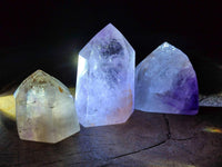 Polished Window Amethyst Crystals x 6 From Akansobe, Madagascar