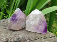 Polished Window Amethyst Crystals x 6 From Akansobe, Madagascar