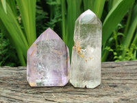 Polished Window Amethyst Crystals x 6 From Akansobe, Madagascar