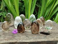 Polished Small Smokey Rock Crystals x 12 From Madagascar