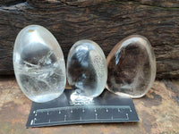 Polished Small Smokey Rock Crystals x 12 From Madagascar