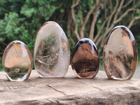 Polished Small Smokey Rock Crystals x 12 From Madagascar