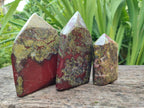 Polished Bastite Dragonsblood Stone Display Crystal x 3 From Tshipise, South Africa