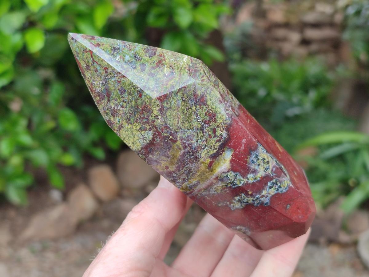 Polished Bastite Dragonsblood Stone Display Crystal x 3 From Tshipise, South Africa