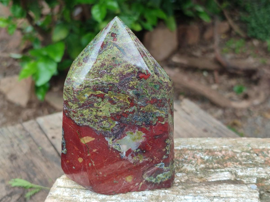 Polished Bastite Dragonsblood Stone Display Crystal x 3 From Tshipise, South Africa