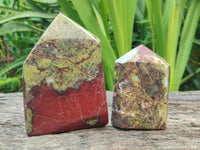 Polished Bastite Dragonsblood Stone Display Crystal x 3 From Tshipise, South Africa