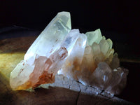 Natural Clear Cascading Quartz Crystal Clusters x 5 From Madagascar