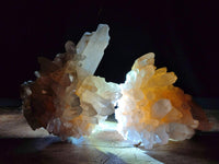 Natural Clear Cascading Quartz Crystal Clusters x 5 From Madagascar