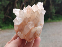 Natural Clear Cascading Quartz Crystal Clusters x 5 From Madagascar