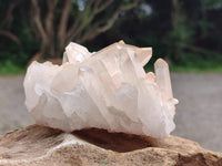 Natural Clear Cascading Quartz Crystal Clusters x 5 From Madagascar