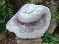Polished XL Agate Geode with Amethyst Centre x 1 From Maintirano, Madagascar