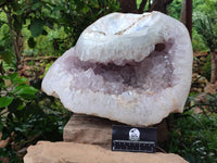 Polished XL Agate Geode with Amethyst Centre x 1 From Maintirano, Madagascar