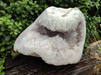Polished XL Agate Geode with Amethyst Centre x 1 From Maintirano, Madagascar