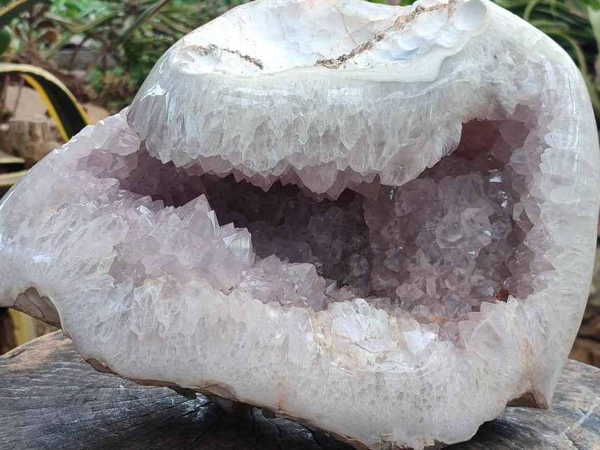 Polished XL Agate Geode with Amethyst Centre x 1 From Maintirano, Madagascar