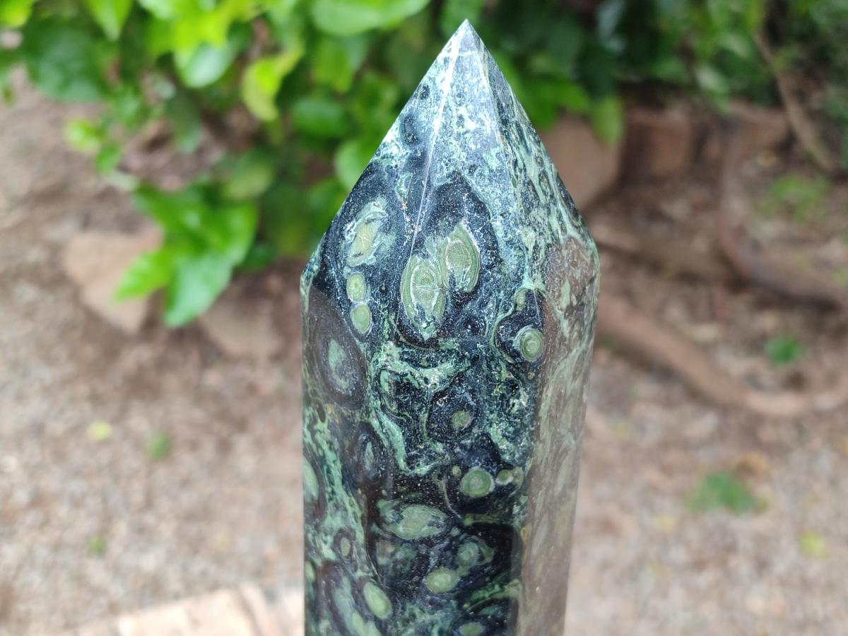 Polished XL Stromatolite Display Crystal Tower x 1 From Katsepy, Madagascar