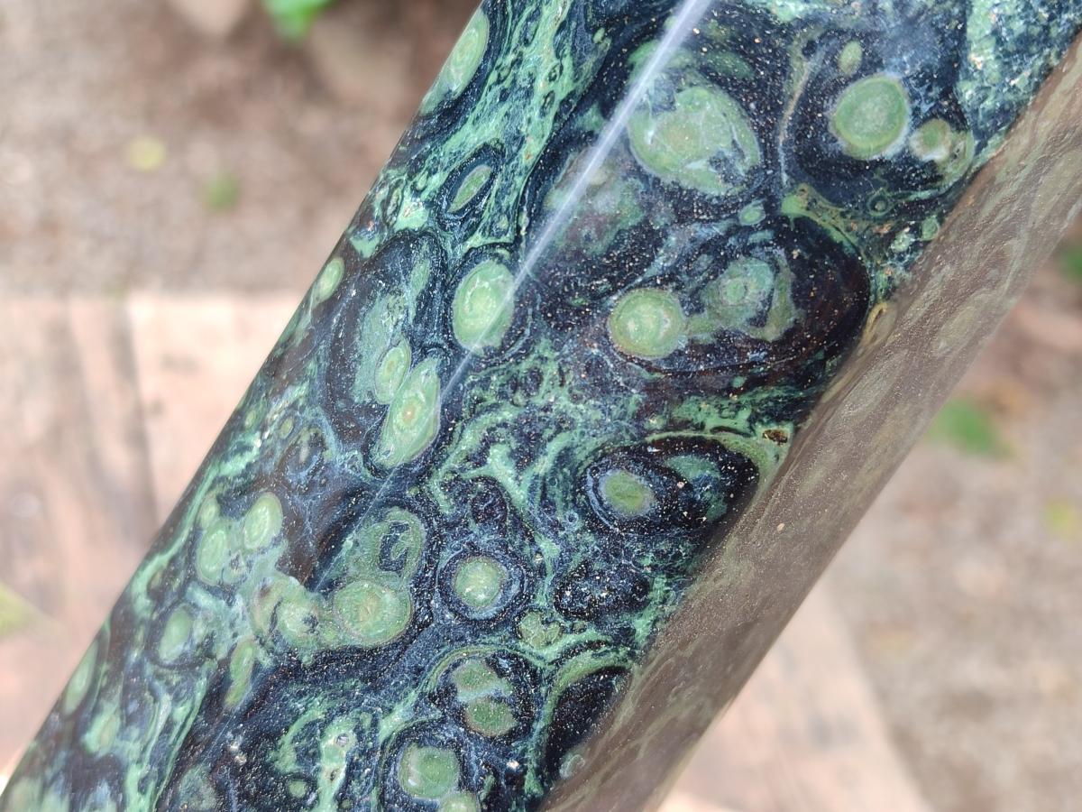 Polished XL Stromatolite Display Crystal Tower x 1 From Katsepy, Madagascar