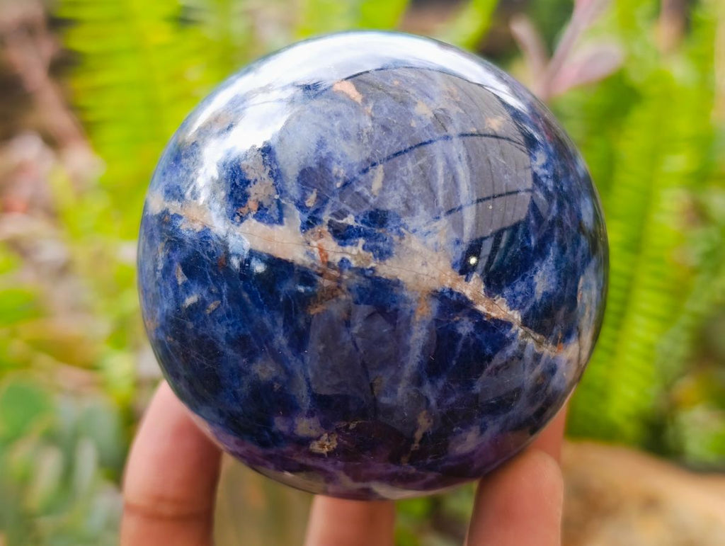 Polished Sodalite Spheres x 2 From Kunene River, Namibia
