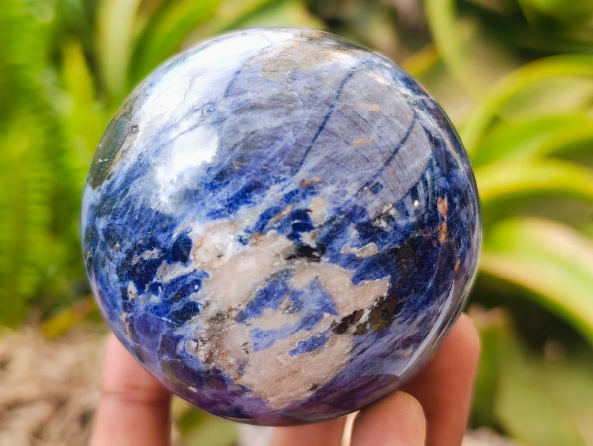 Polished Sodalite Spheres x 2 From Kunene River, Namibia