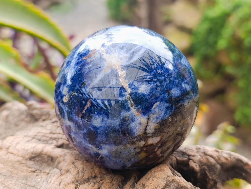 Polished Sodalite Spheres x 2 From Kunene River, Namibia