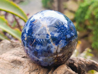 Polished Sodalite Spheres x 2 From Kunene River, Namibia