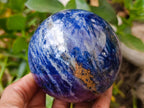 Polished Sodalite Spheres x 2 From Kunene River, Namibia