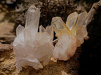 Natural Clear Quartz Crystal Clusters x 12 From Madagascar