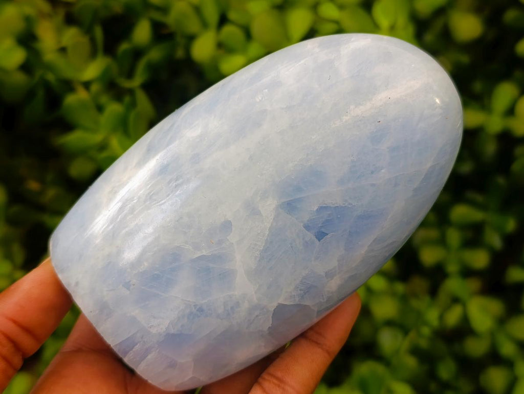 Polished Blue Calcite Standing Free Forms x 2 From Madagascar - Toprock Gemstones and Minerals 