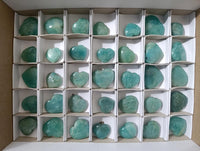 Polished Amazonite Hearts x 35 From Madagascar
