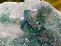 Natural Green Fluorite Cluster Specimens x 2 From Mandrosonoro, Madagascar